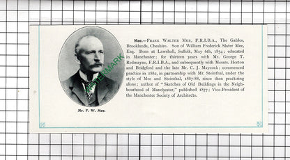 Frank Walter Mee The Gables Brooklands  / Arthur J Murgatroyd - c.1905 Clipping