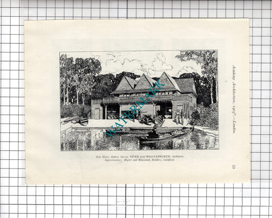 Boat House Byfleet Surrey Niven and Wigglesworth Architects - 1903 Cutting