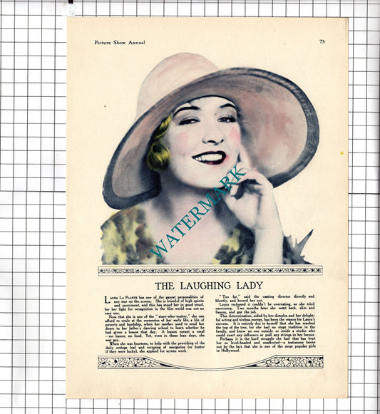 Laura La Plante Actress - 1929 Clipping