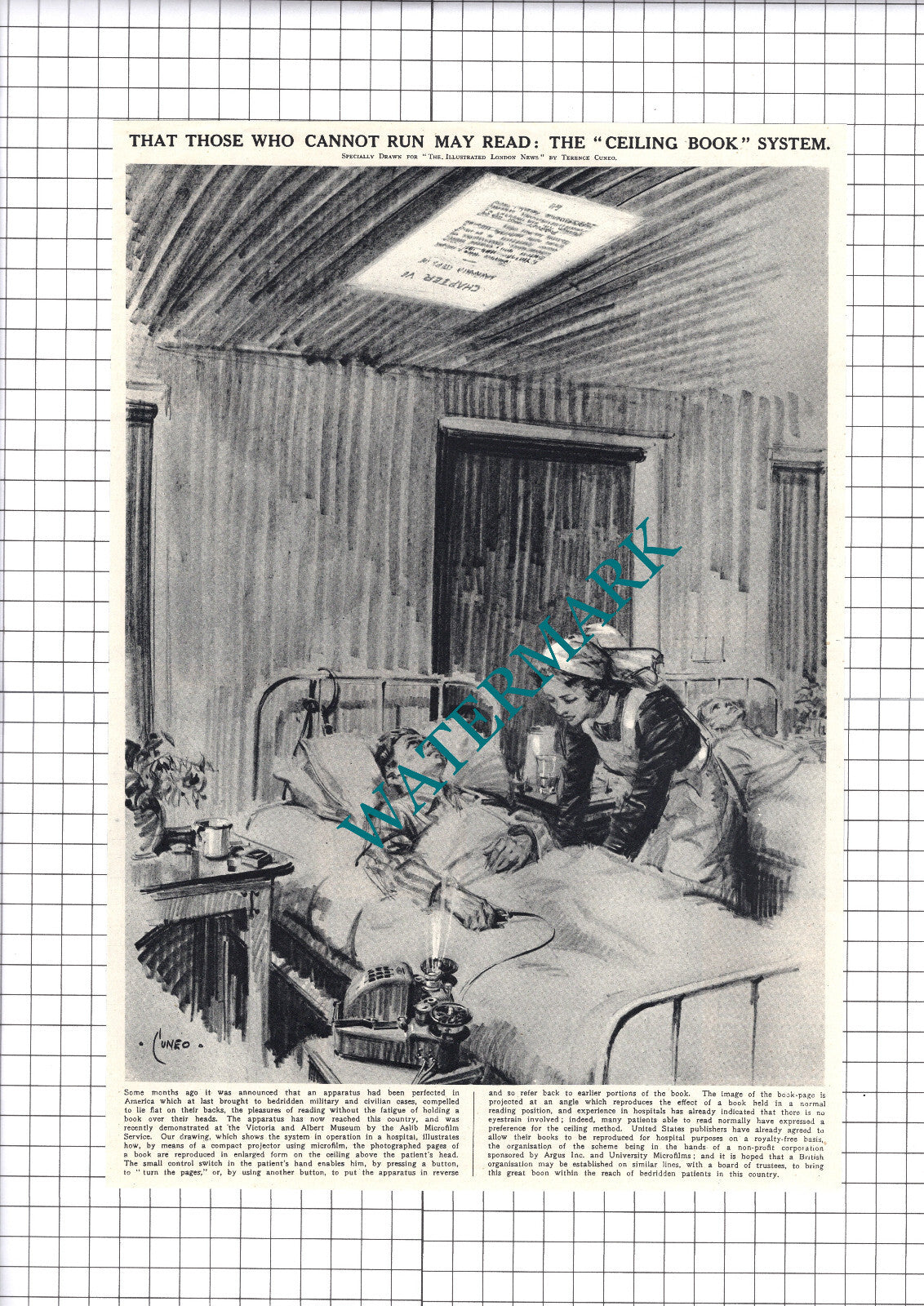 Aslib Microfilm Services Ceiling Book System Hospitals  -  1945 Clipping / Print