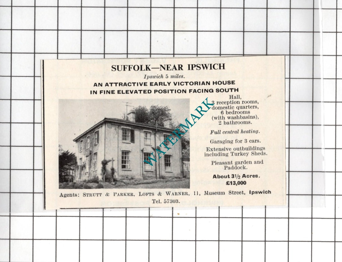 Ipswich Suffolk - 1967 House Sale Advert  - Small