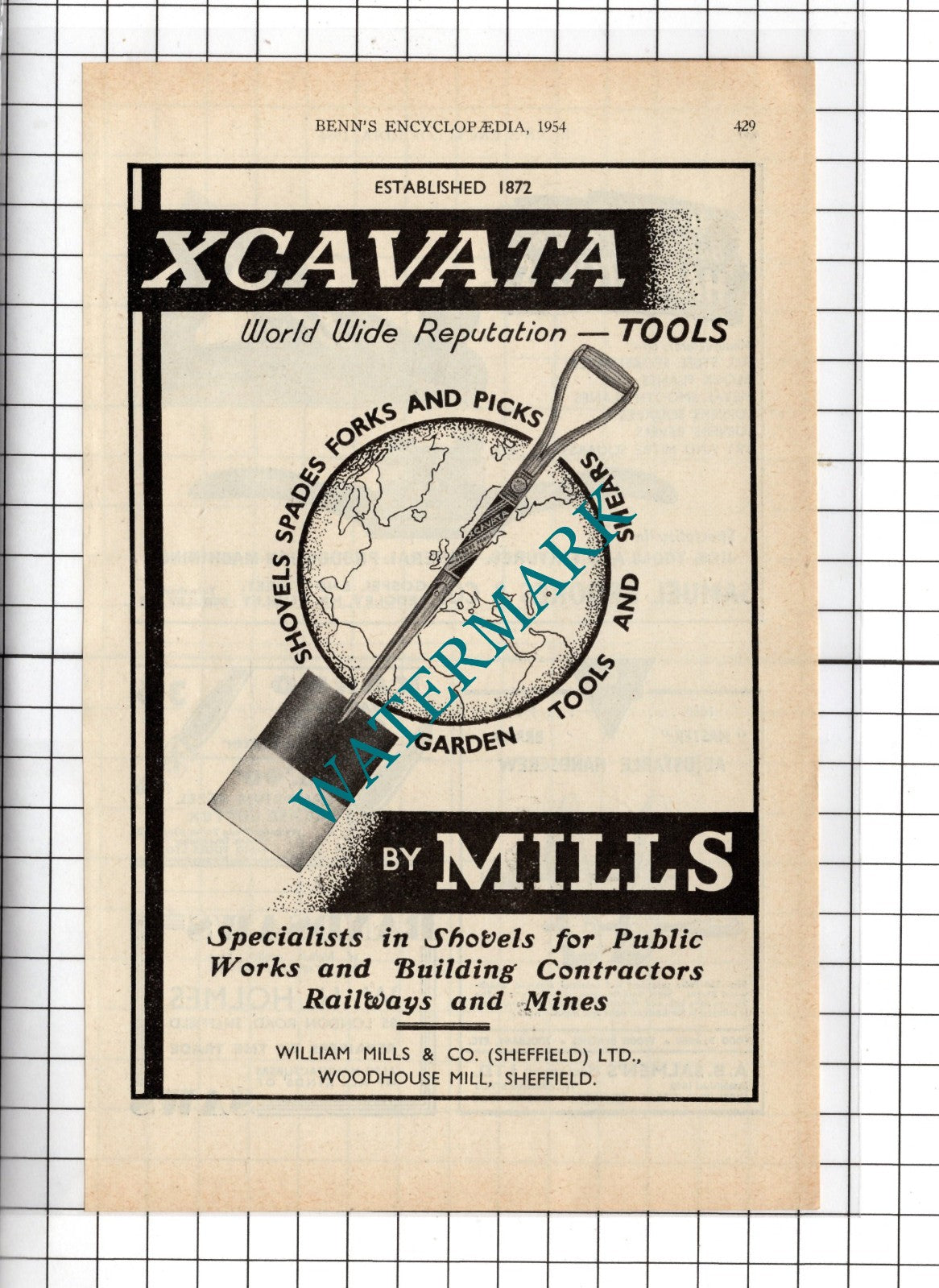 William Mills & Co Sheffield Ltd Woodhouse Mill Sheffield   -  1954 Advert
