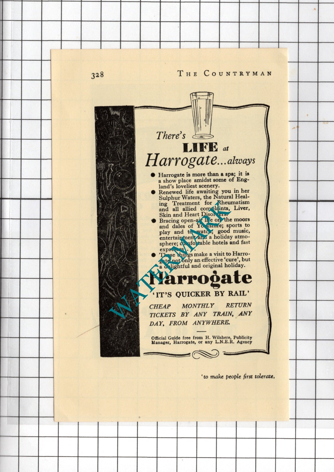 Harrogate Yorkshire Tourism Advert / Palace Hotel Torquay - 1938 Advert