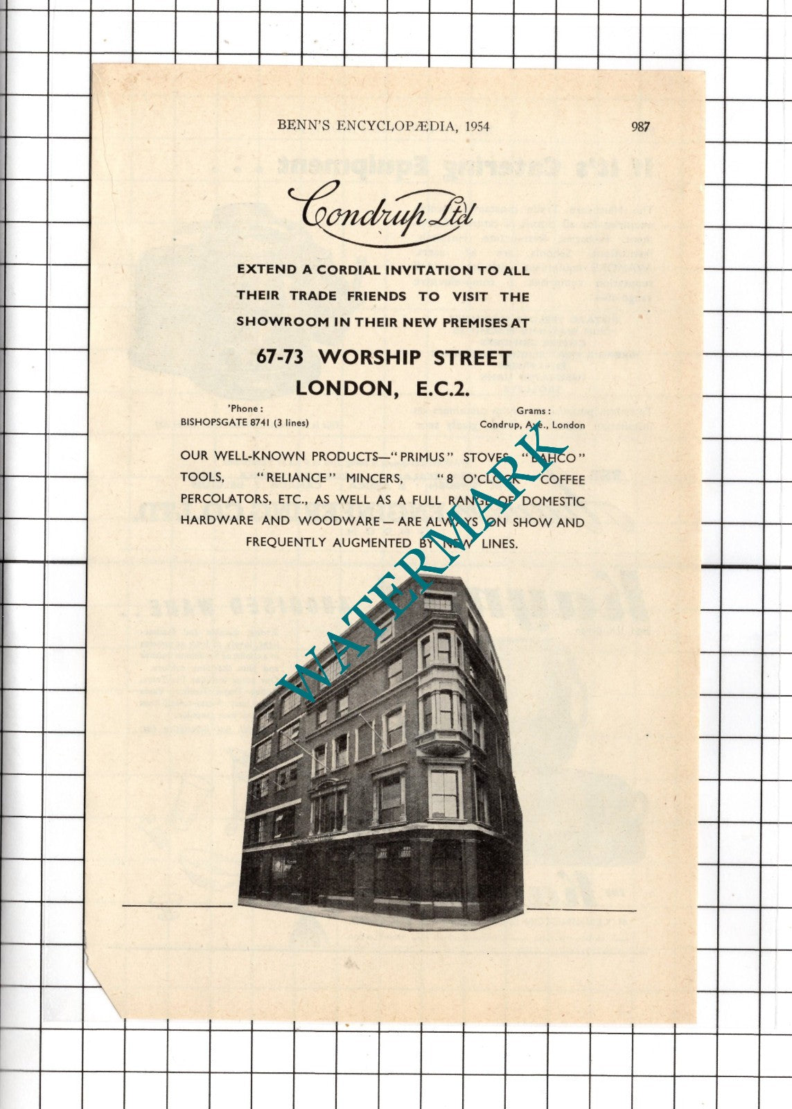 Condrup Ltd London / The Aramore Engineering Co /The  Kaymet Co - 1954 Advert
