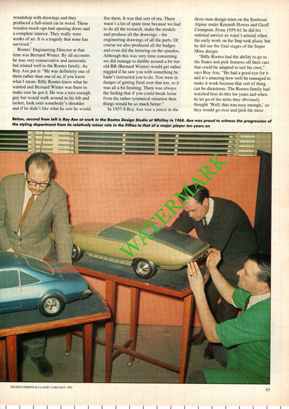 Roy Axe Rootes Design Studio Whitley - 1993 Article