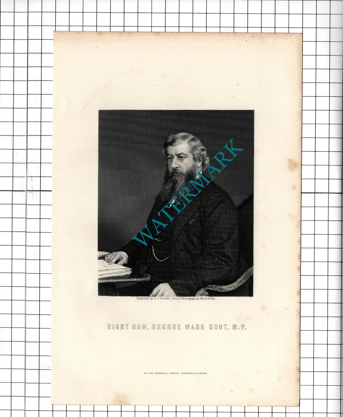 The Right Hon George Ward Hunt MP    - c.1881 Print