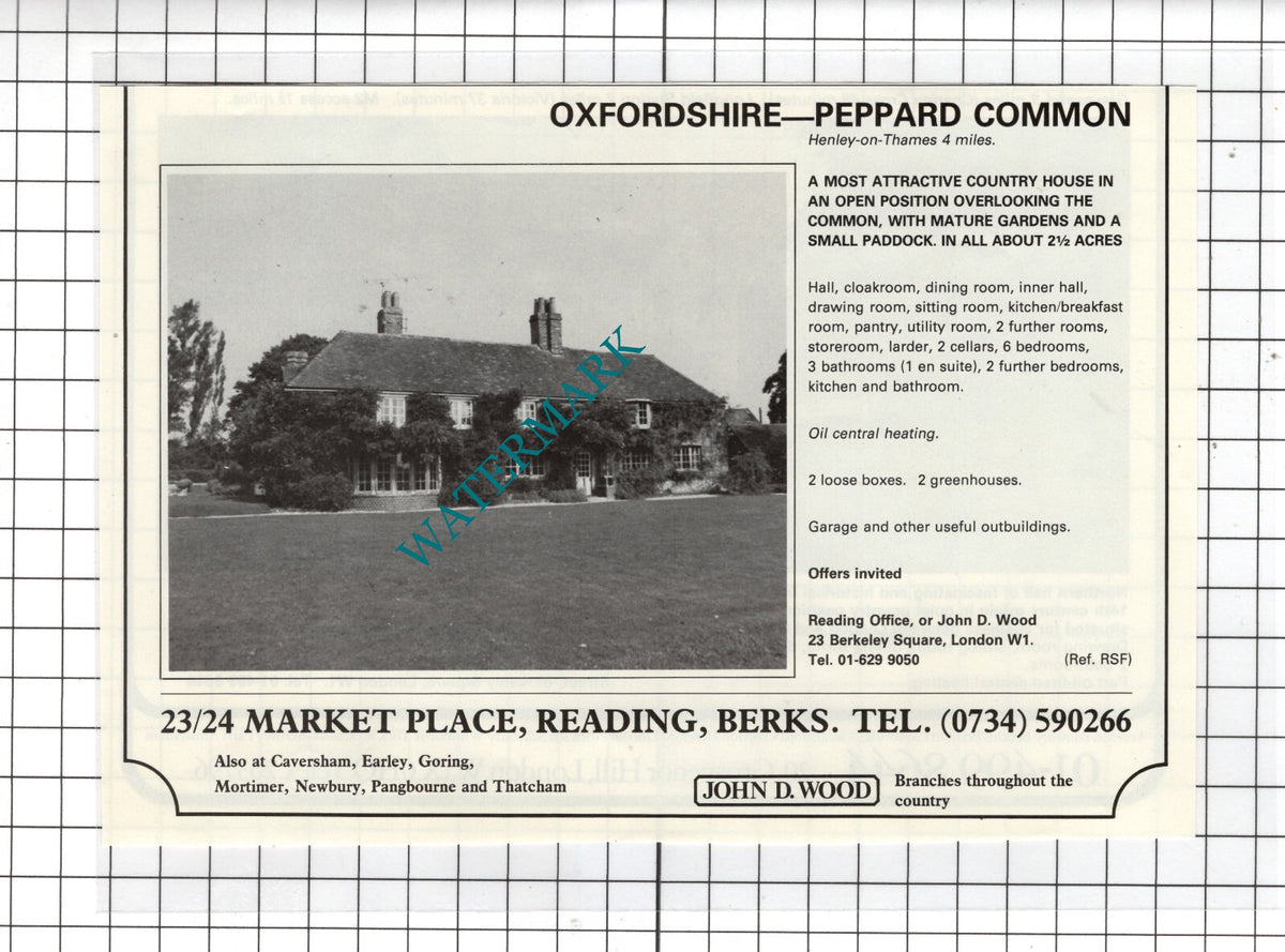Peppard Common Oxfordshire   - 1980 House Sale Advert