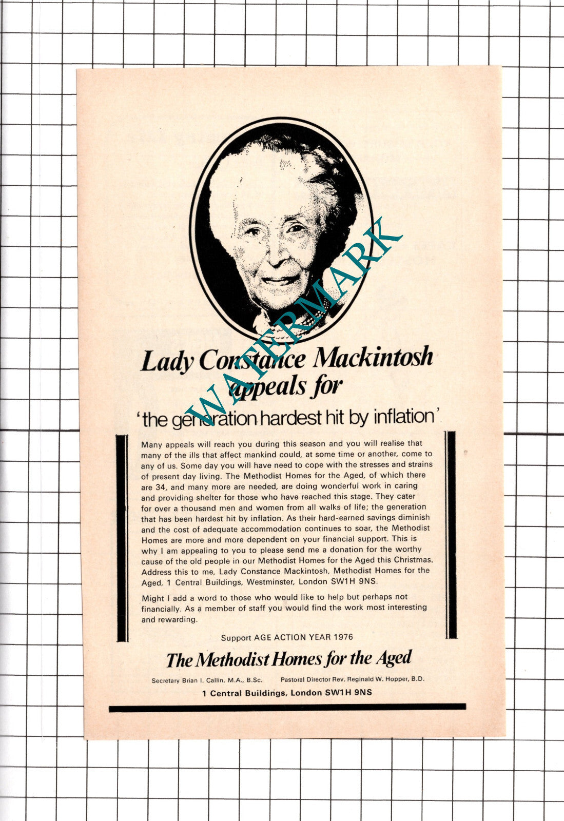 Lady Constance Mackintosh Methodist Homes For The Aged - 1975 Advert