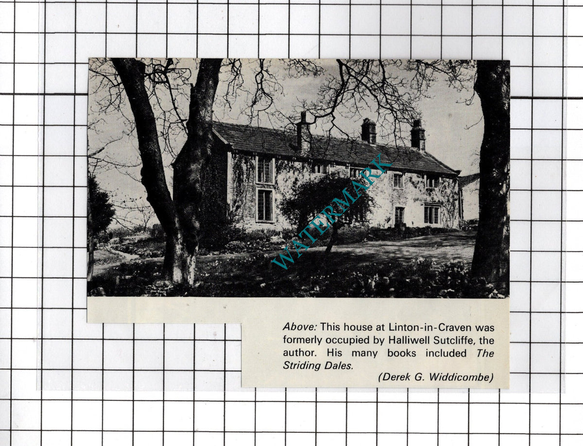 Linton-in-Craven Yorkshire Halliwell Sutcliffe Author  - 1976 Small Cutting