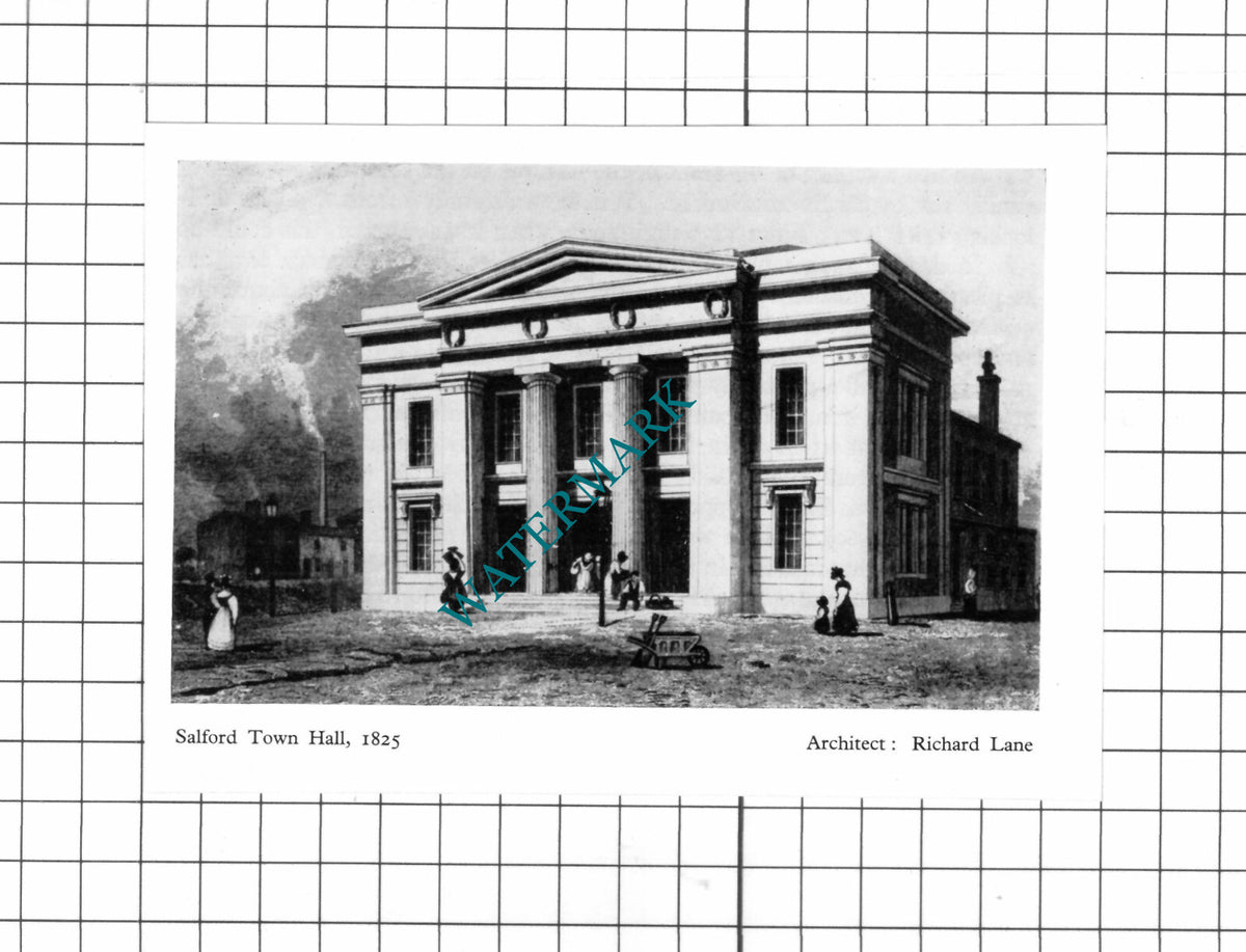 Salford Town Hall Manchester Richard Lane   - 1956 Small Clipping