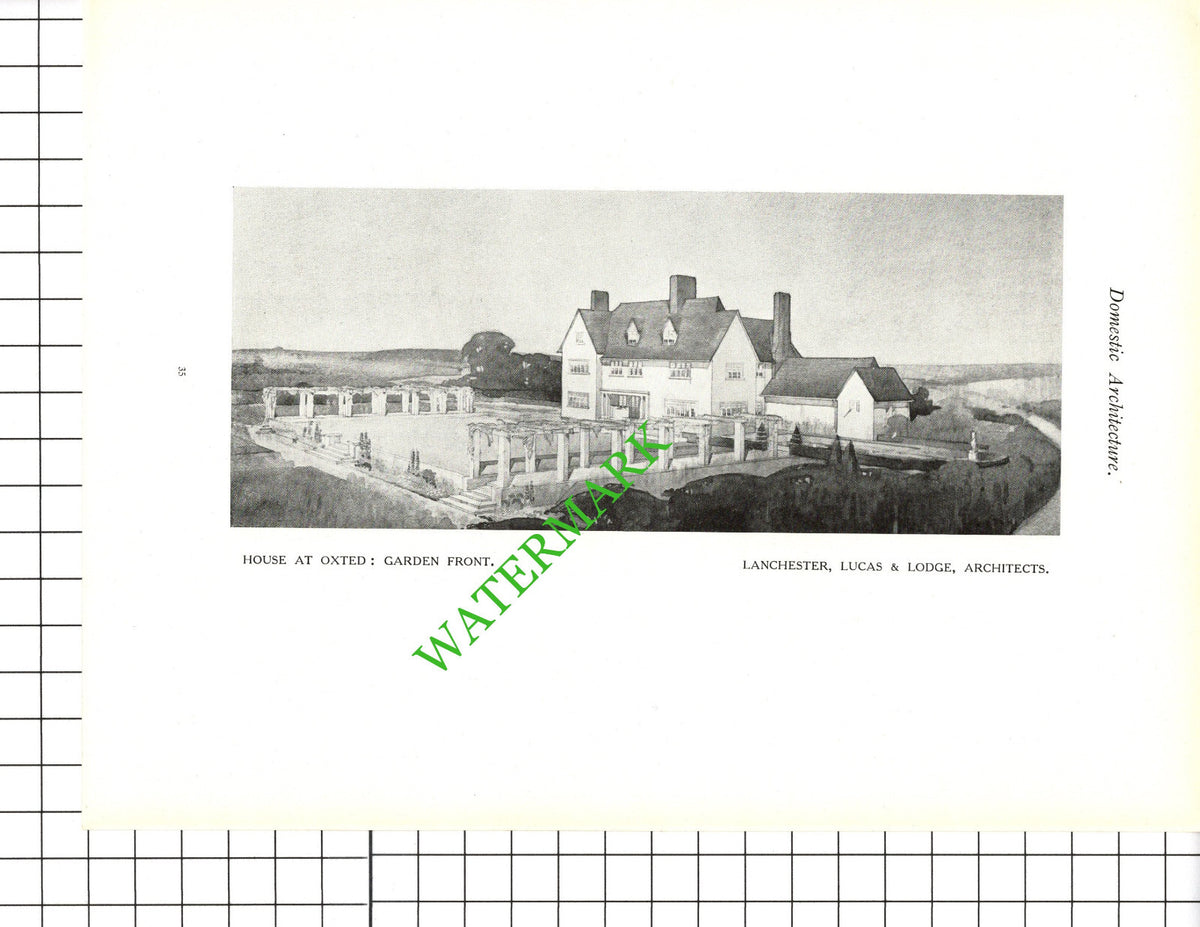 Mrs Thornton Oxted Lanchester Lucas and Lodge Architect -  c.1920s Book Prints