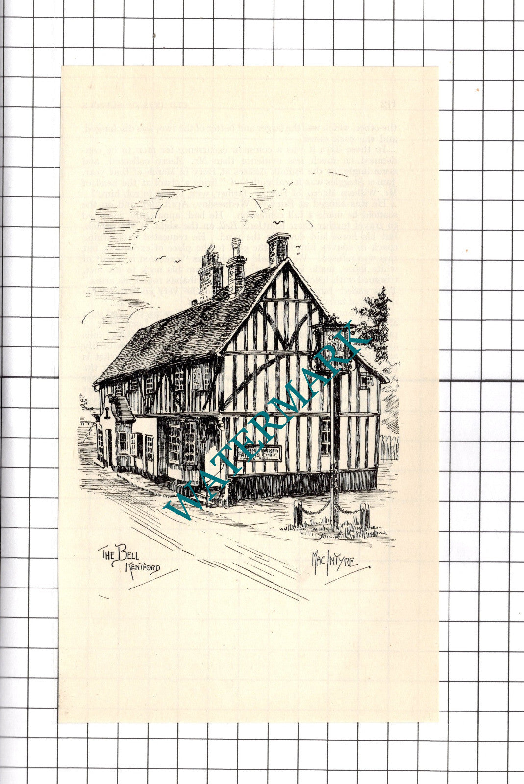 The Bell Inn Kentford Suffolk   - 1940's Clipping / Print