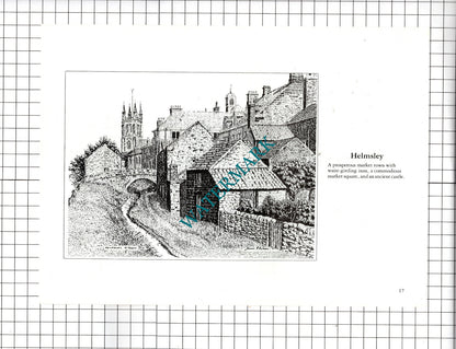 Helmsley North Yorkshire  / Rievaulx Abbey - c.1990's Cutting