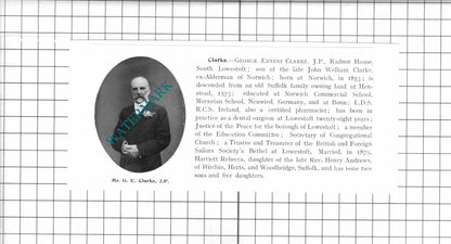Aubrey Thorn Chittock Norwich / George Ernest Clarke Radnor House -1911 Clipping