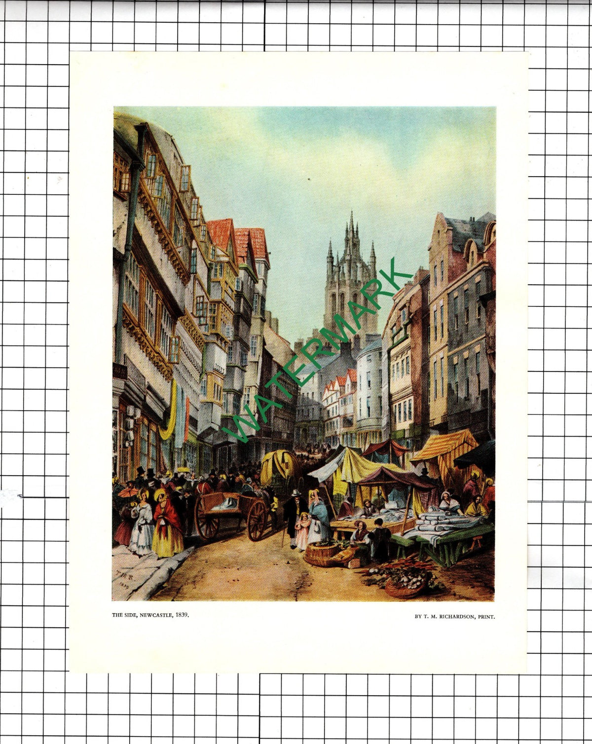 The Side Newcastle Upon Tyne  T M Richardson J W Carmichael - 1969 Print / Clip