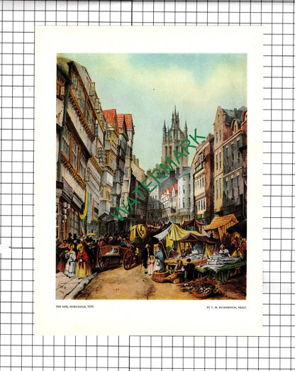 The Side Newcastle Upon Tyne  T M Richardson J W Carmichael - 1969 Print / Clip