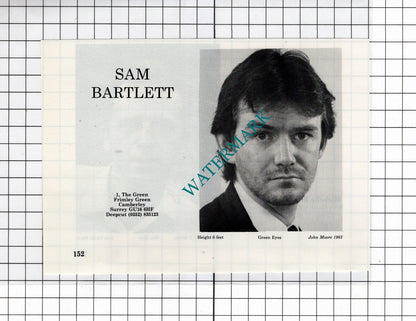 Keith Bartlett Actor /  Sam Bartlett Actor - 1986 Advert