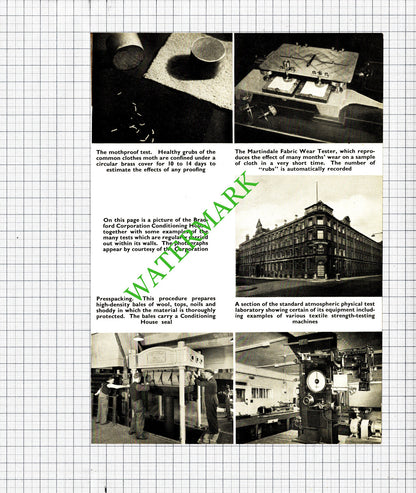 Bradford Corporation Conditioning House / Emile Segard Advert - 1957 Cutting