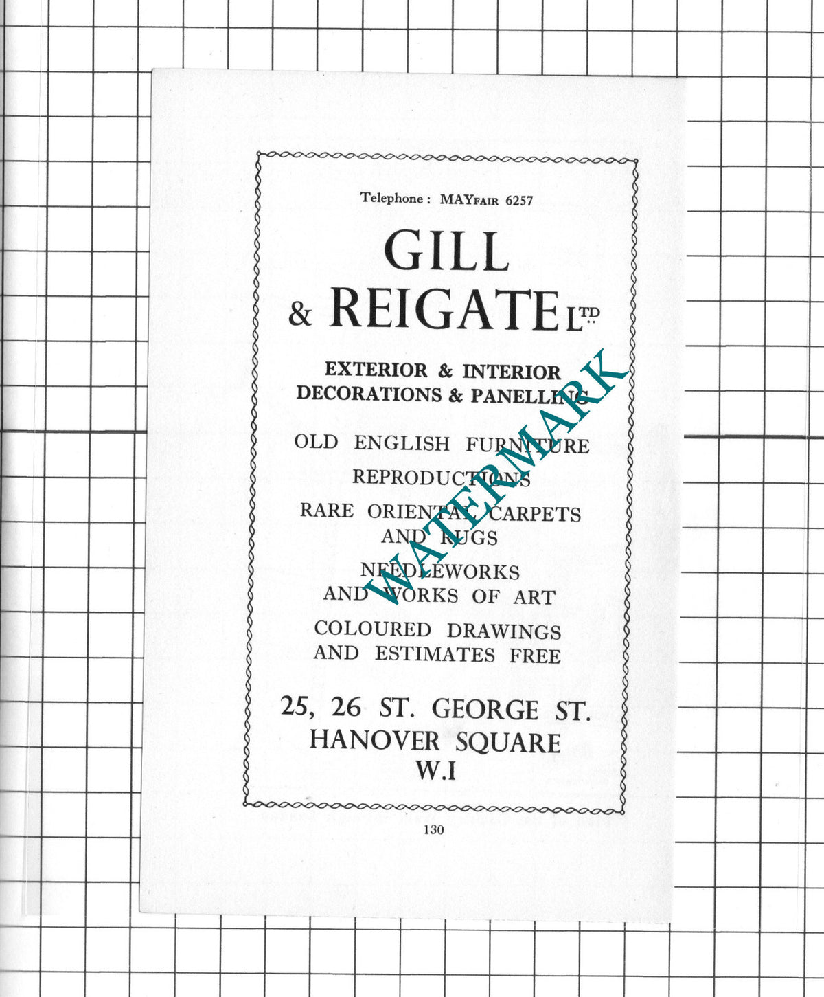 Gill & Reigate Ltd London  - 1939 Small Advert