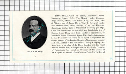 Frederick Beddow Thorpe Lodge Hornchurch / Oscar Cohu de Berry - c.1905 Clipping