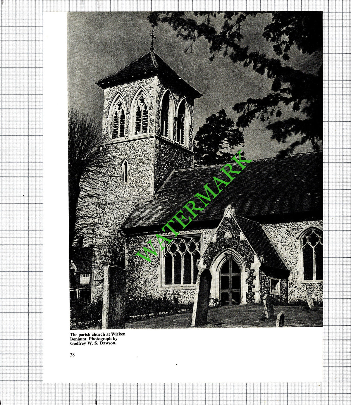 Wicken Bonhunt Essex Church  -  1968 Cutting / Print