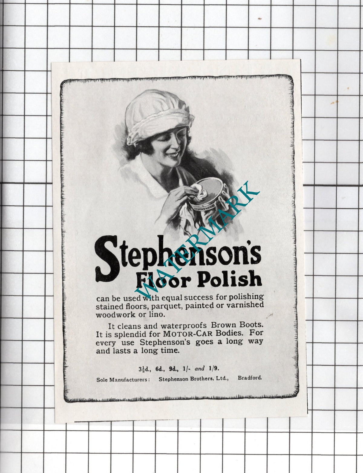 Stephenson's Floor Polish Small Advert - 1927 Clipping