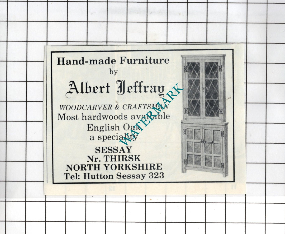 Albert Jeffray Sessay Thirsk Yorkshire -    1982 SMALL Advert