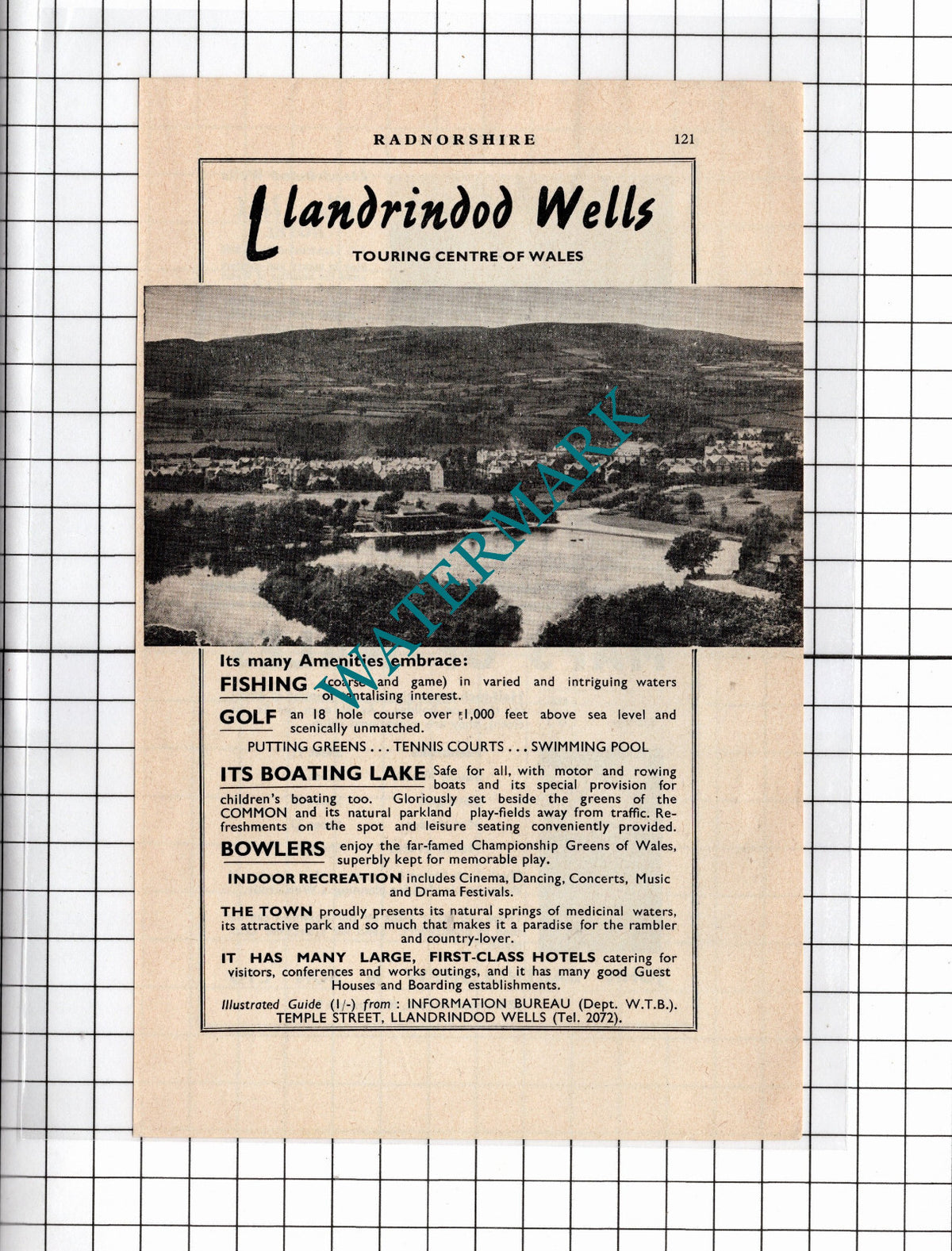 Llandrindod Wells Wales Tourism - 1965 Advert