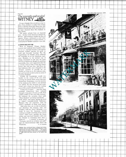 Witney Gloucestershire Wool Trade   - 1976 Article / Print