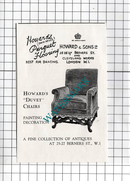 Wright's Coal Tar Soap Advert / Howard & Sons Ltd London  - 1927 Small Advert