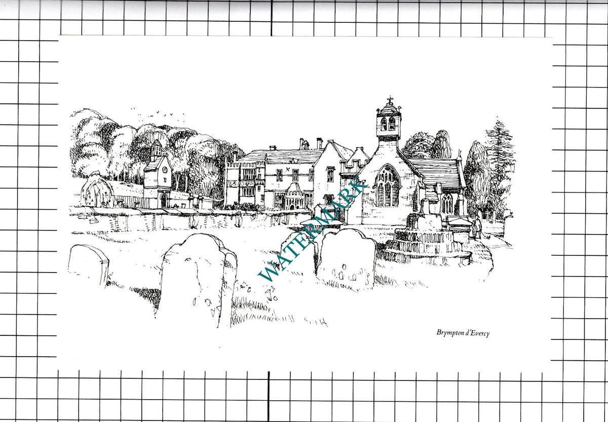 Brympton d'Evercy /Audrey Margaret Crekerne Somerset - 1980's Cutting/ Print