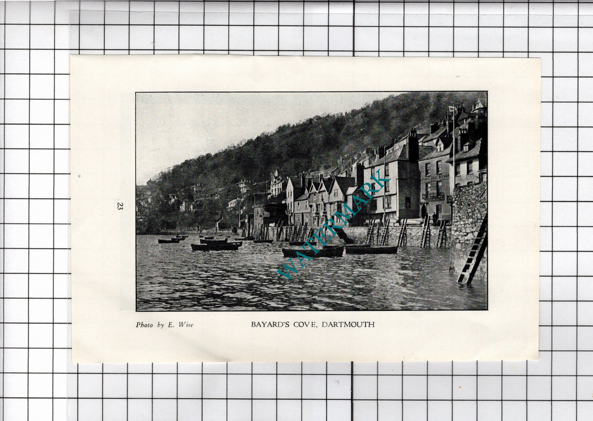 Bayard's Cove Dartmouth Devon / J H Smith Optician Dartmouth- c.1940s Advert