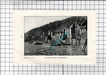 Bayard's Cove Dartmouth Devon / J H Smith Optician Dartmouth- c.1940s Advert