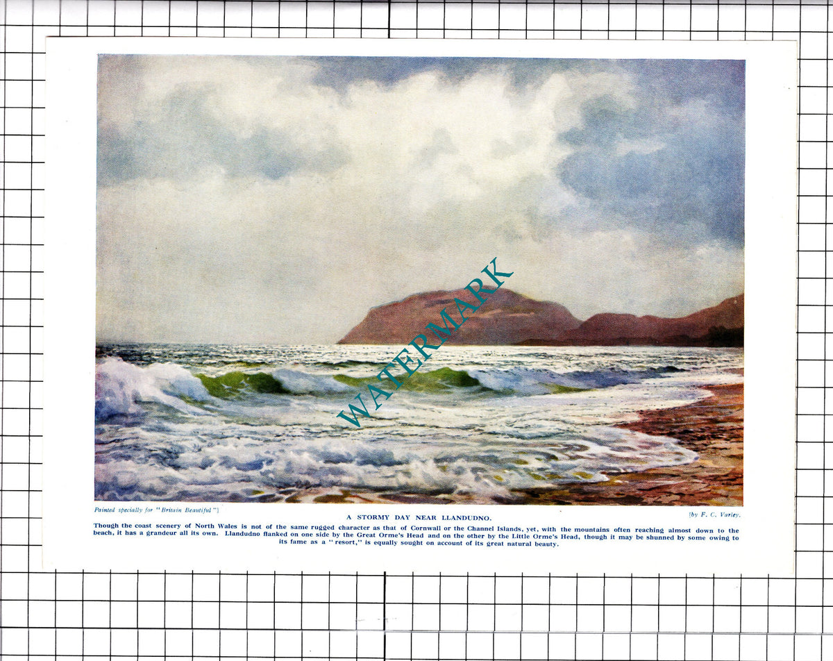 Llandudno Great Orme F C Varley - c.1930's Print