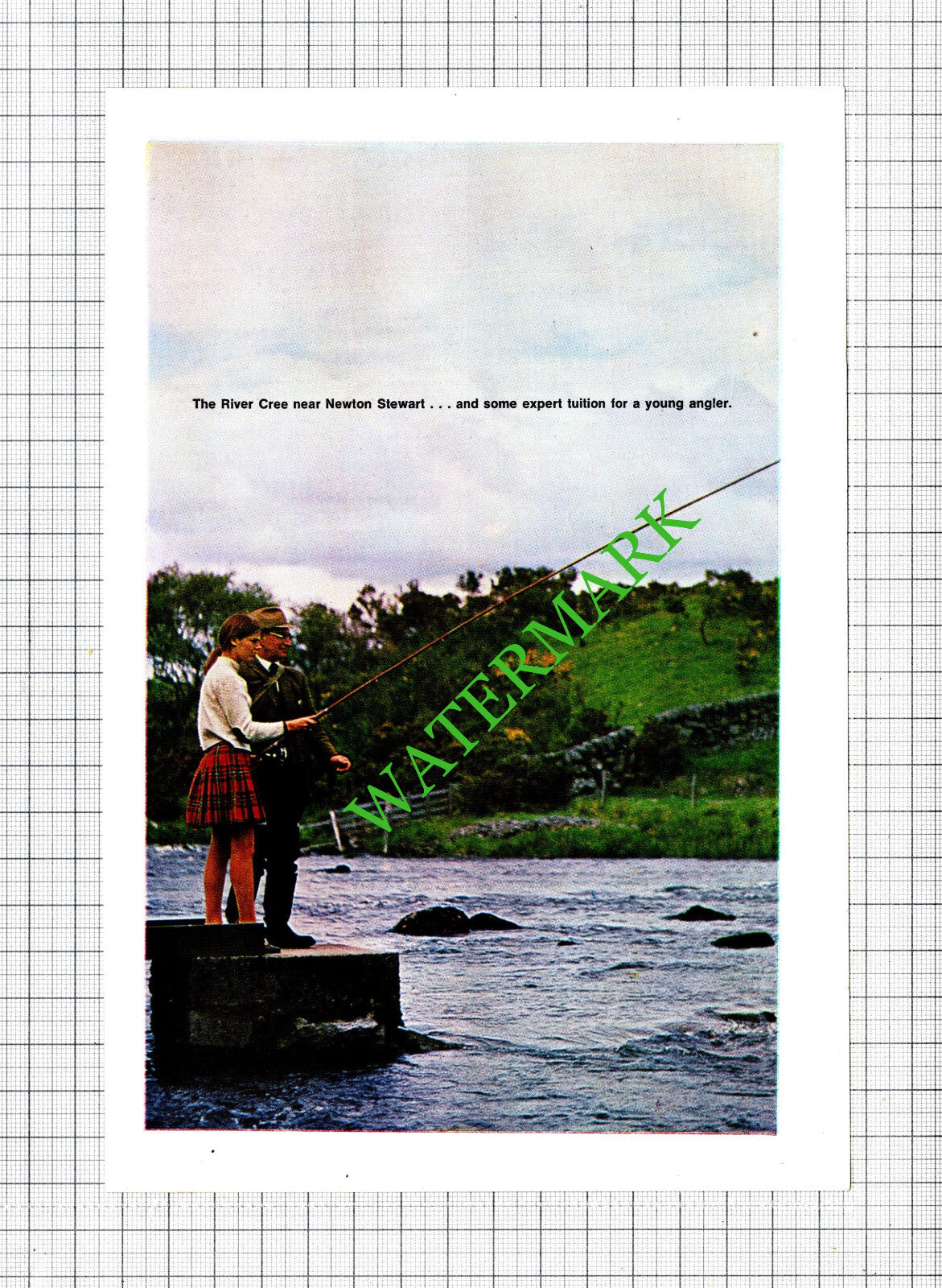 River Cree Fishing Newton Stewart  - c.1975 Cutting