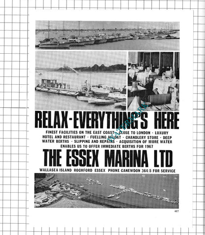Essex Yacht Marina Wallasea Island  - 1967 Article
