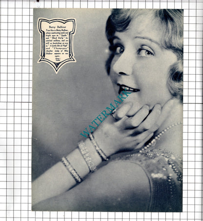 Ronald Colman Actor /  Betty Balfour Actress   - 1929 Clipping