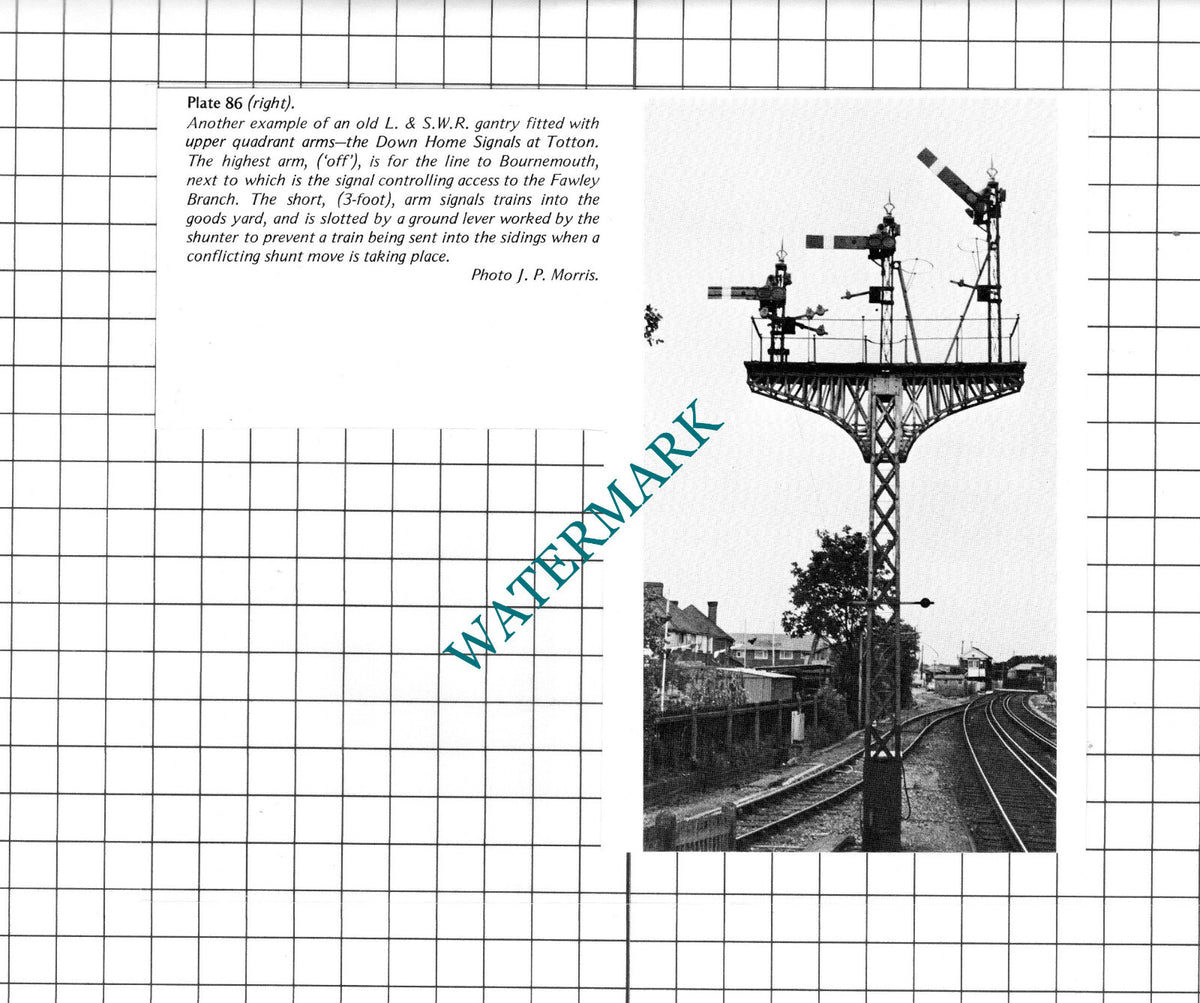 Down Home Signals Totton Railway   - 1970's Clipping / Print