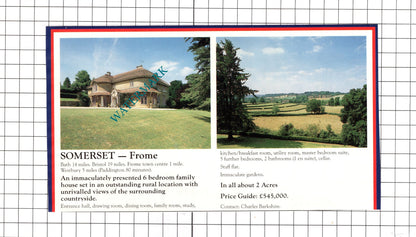 Frome Somerset / Gt Pulteney St Bath Somerset House Sale Advert -c.1990 Clipping