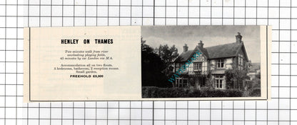 Henley On Thames / Ranmore Surrey - 1967  House Advert