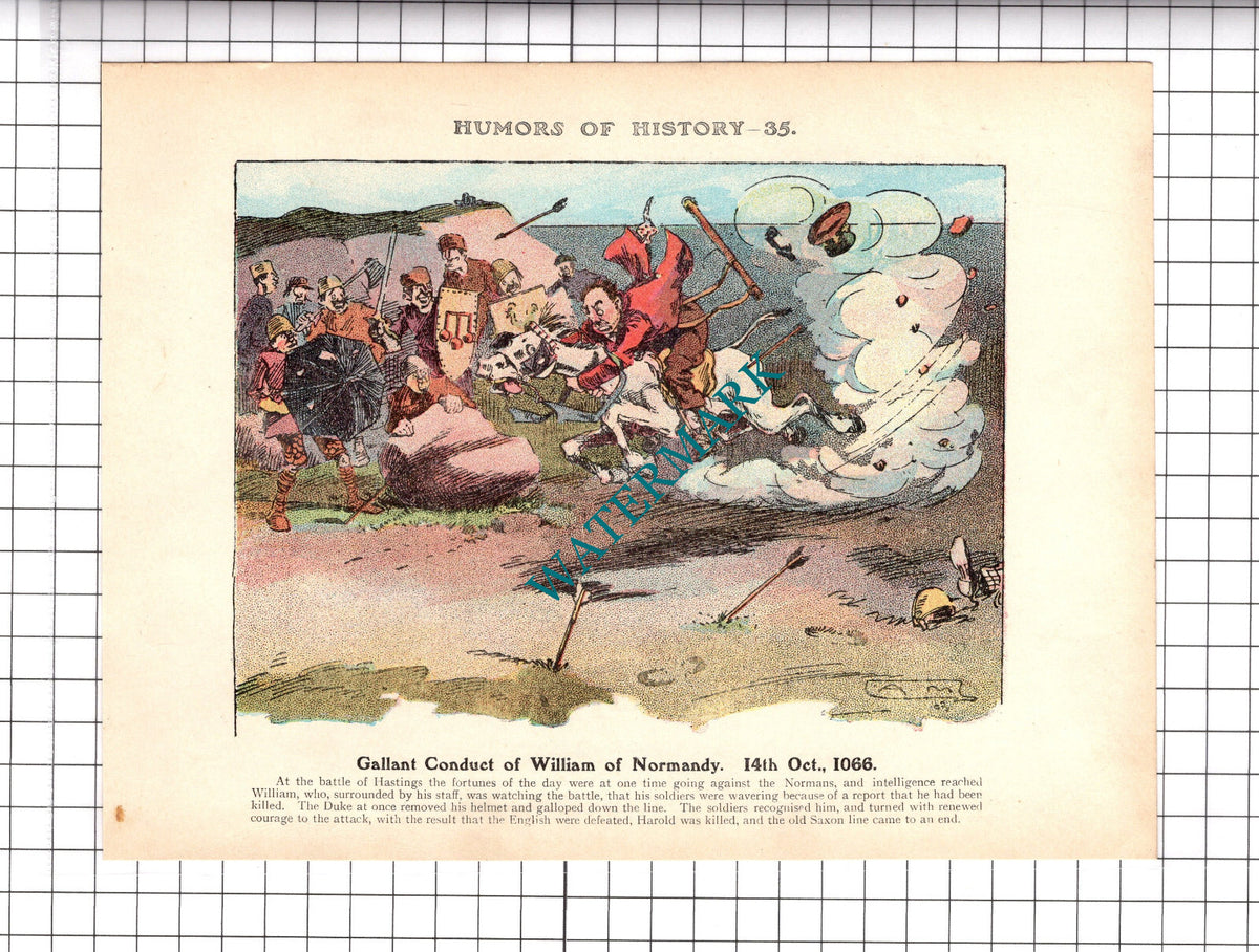Battle of Hastings  - c.1921 Clipping / Print