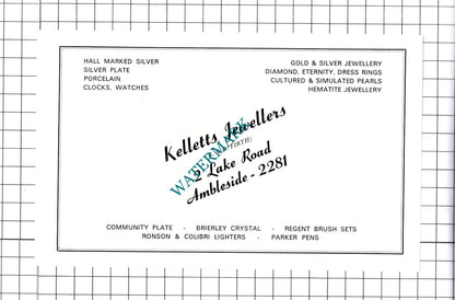 Scotts Of Ambleside Millans Park / Kelletts Jewellers Advert - c.1968 Cutting
