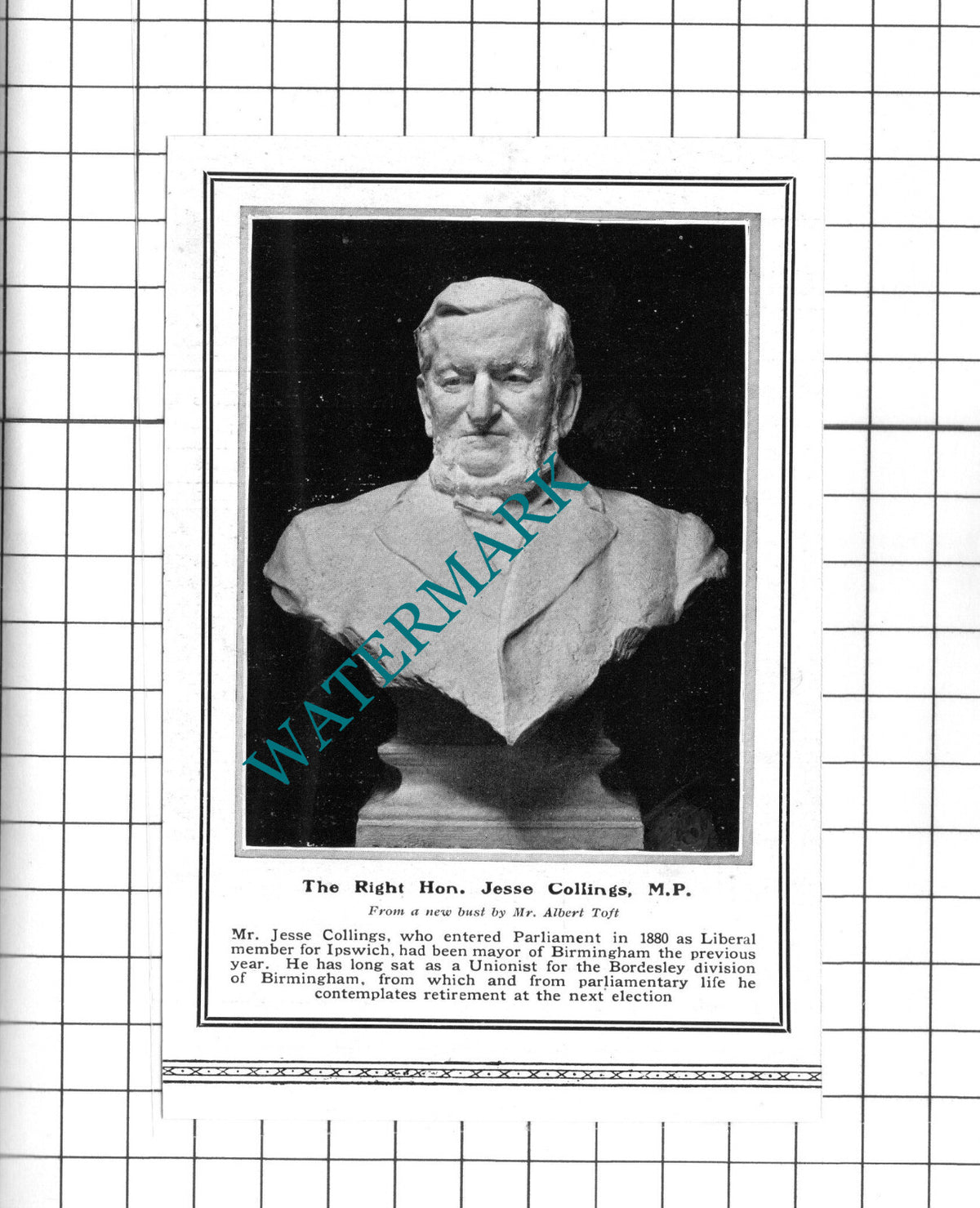 The Right Hon Jesse Collings MP - 1914 Small News Clipping