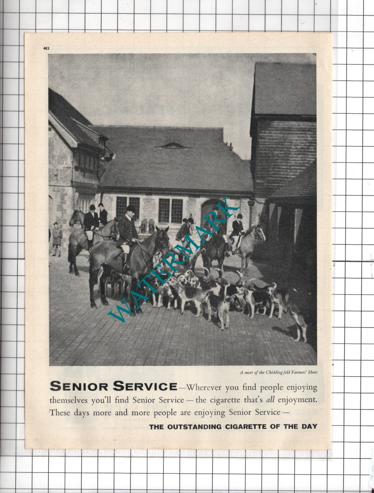 Chiddingfold Farmers Hunt Senior Service Cigarettes  - 1962 Advert