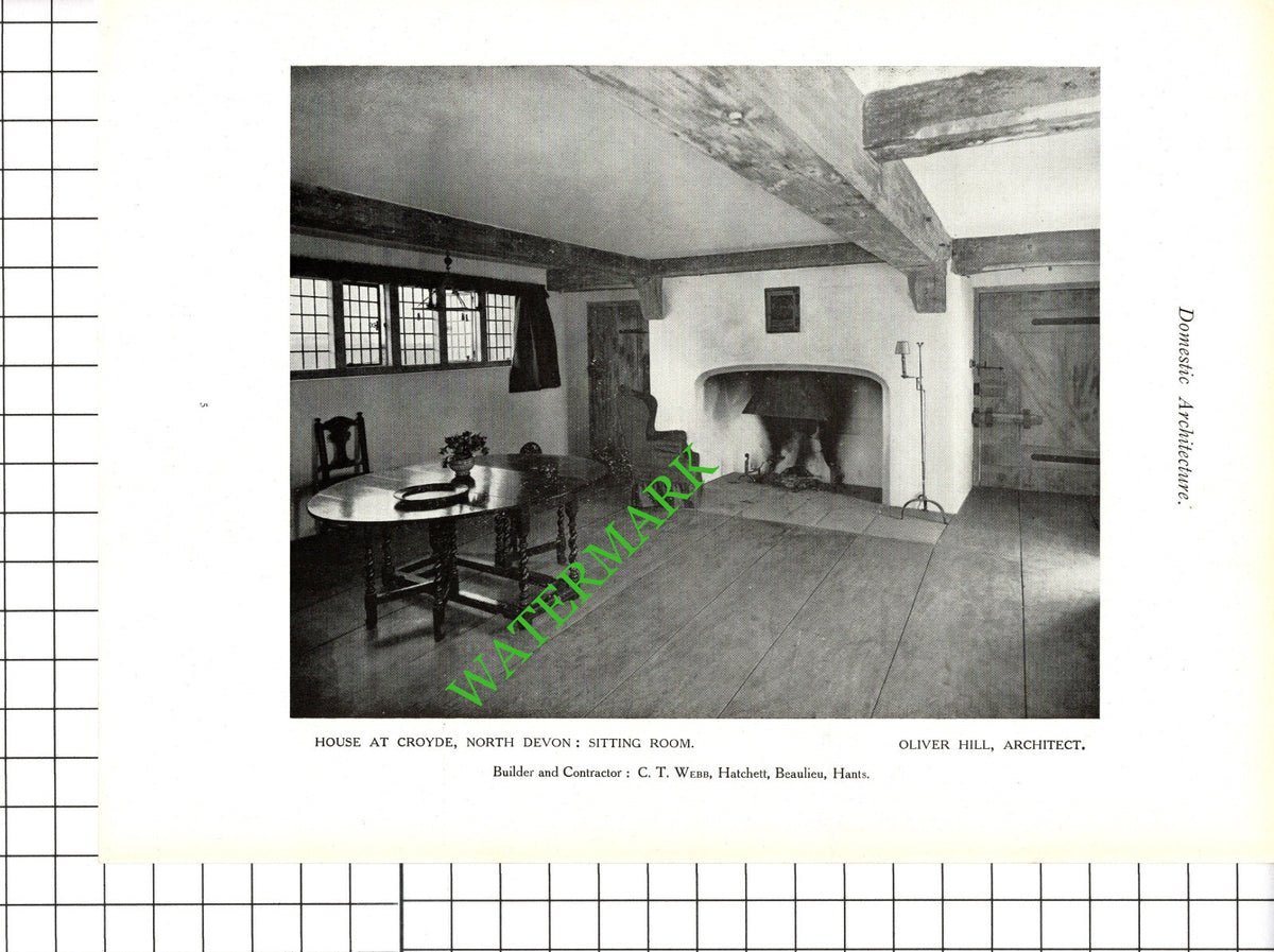 Croyde North Devon Oliver Hill Architect -  c.1920s Book Prints