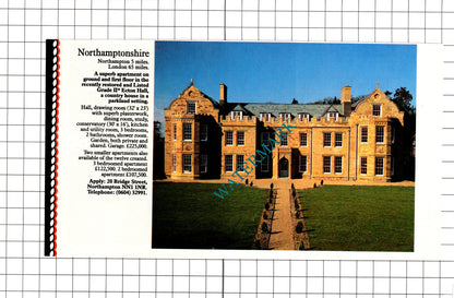 Ecton Hall Northamptonshire / Kelvedon Essex  House Sale Advert - c.1991