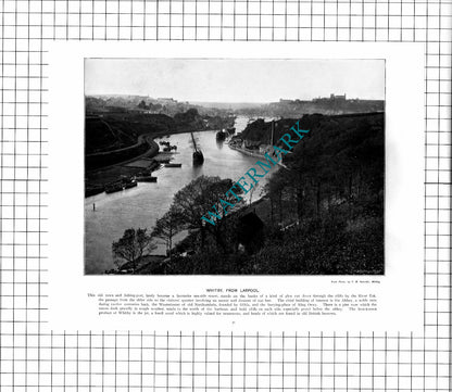 Whitby Yorkshire  / Hughenden Manor - c.1900 Cutting/ PRINT