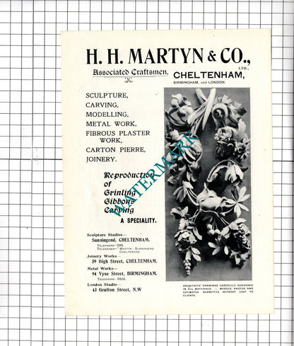 HH Martyn & Co Ltd Cheltenham / Daniels & Co Lincoln Capital Bank - 1903 Advert