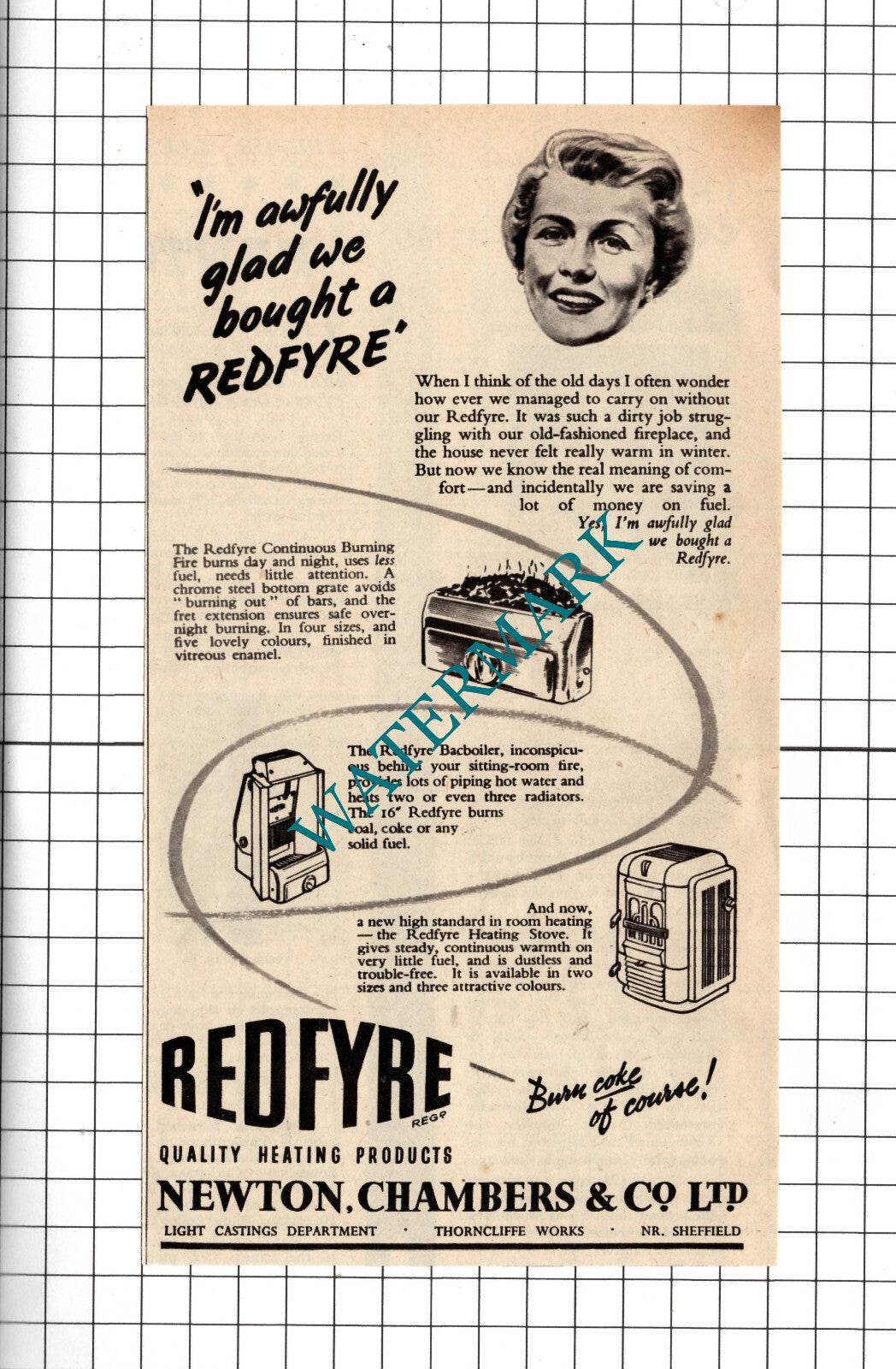 Redfyre Newton Chambers & Co Ltd   - 1955 Advert