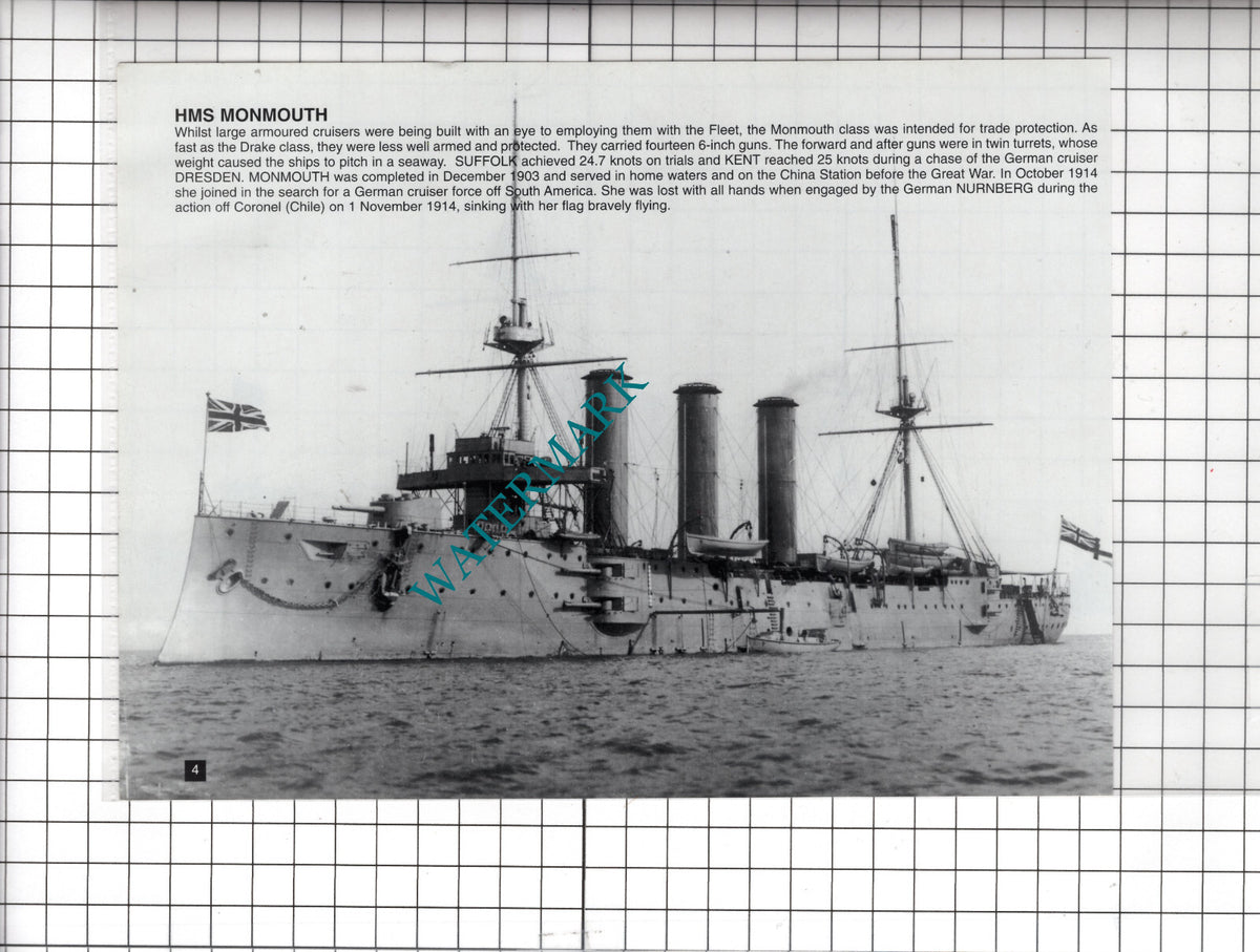 HMS Monmouth Ship - Cutting